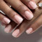 French Tip False Nails - Short Press On Nails - Square Stick On Nails for Women - Easy to Apply & Long-Lasting - Elegant & Natural for Daily Wear