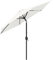 Yaheetech Sombrilla de Jardín con Manivela Inclinable Ø270x241cm Protección UV Columna de Hierro 6 Varillas de Metal para Terraza Exterior Balcón sin Soporte Crema