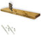 MKGT Rustic Floating Shelf - Solid Wooden Shelving Wall (Dark Oak, 100cm)