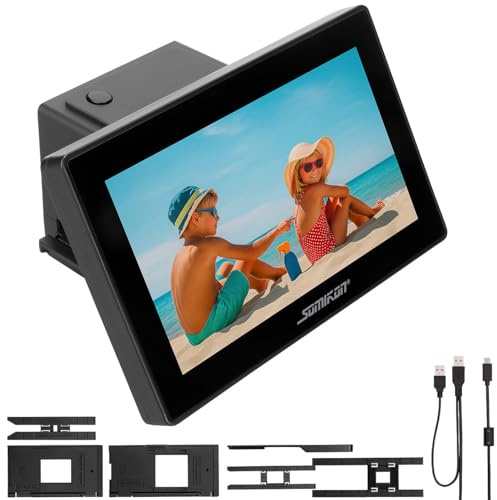 Somikon Diascanner: Stand-Alone-Dia- & Negativscanner, 7-Touchdisplay, Native 48 MP, HDMI (Dias digitalisieren, Scanner zum digitalisieren, Fotos)