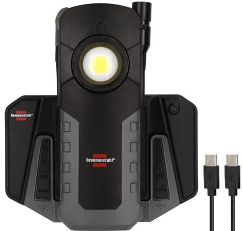 Brennenstuhl Professional Set Handlampe HL 1000 ACW + Pad WCP | Wireless Charging, Akku LED Handlampe 1000+380lm, IP54, Magnet, max.12h Leuchtdauer + induktive Ladestation 10W