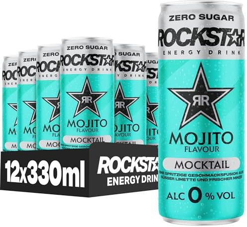 Rockstar Energy Drink Mocktail Mojito Zero Sugar, 12x330ml – 0,0%