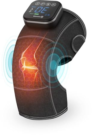 COMFIER Masajeador de Rodillas Inalámbrico, Rodillera con Función de Masaje, Calor y Vibración con Grafeno, 5 Modos y 3 Niveles de Intensidad, Rodillera Térmica, Regalo para Mamá y Papá