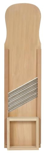 Bütic Holz Krauthobel Gemüsehobel Raspel FSC + optional Krautstampfer, Größe:Linde 94x24cm - 4 Messer