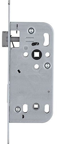 SECOTEC V105A024S018 Einstemmschloss WC Dormaß 50 mm, rund, silberfärbig, SB-1 BL13B