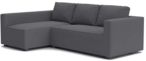 HomeTown Market Der dunkelgraue Manstad-Bezug ist kompatibel mit IKEA Manstad Schlafsofas, Sektional- oder Eckschonbezügen (längerer rechter Arm)
