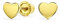 Personalisierte Minimalistische Anfangsbuchstaben A-Z Echte Gelbe 14K Gold Schraube Zurück Alphabet Initialeen Massive Herzförmige Ohrstecker Für Frauen Teenager-Freundin