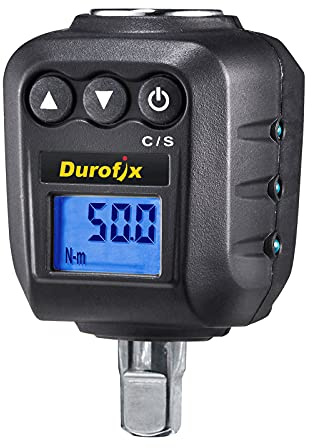 Durofix RM602-3 Digitaler Drehmomentadapter, 0,95 cm (3/8 Zoll), 1,8-18 m, Summer und LED-Benachrichtigung, ISO 6789-zertifiziert mit Kalibrierungszertifikat