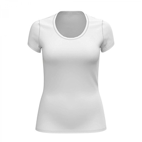 Odlo Women SUW TOP Crew Neck s/s Active F-Dry Light Undershirt - White, M
