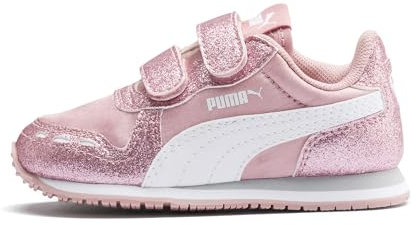PUMA Cabana Racer Glitz V Inf, Sneaker, da Unisex - Bambini e ragazzi, Rosa (Bridal Rose-Puma White-Gray Violet 02), 23 EU