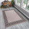 TAPISO Floorlux Teppich Küchenteppich Kurzflor Sisal Optik Flachgewebe Grau Schwarz Griechisch Modern Design Wohnzimmer Küche Flur 60 x 110 cm