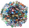 Heallily 100 Stück Glaskuppel-Cabochons, halbrund, flache Rückseite, Mosaik, bedrucktes Glas-Cabochons für DIY-Schmuckherstellung, Handwerk, 10 mm