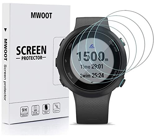 MWOOT Cristal Templado Compatible con Reloj Swim 2 (4 Unidades), Protector Pantalla Vidrio Proteccion 9H Pelicula Anti-arañazos para Smartwatch Swim 2