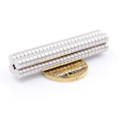 Brudazon | 80 Mini Scheiben-Magnete 5x2mm | N52 stärkste Stufe - Neodym-Magnete ultrastark | Power-Magnet für Modellbau, Foto, Whiteboard, Pinnwand, Kühlschrank, Basteln | Magnetscheibe extra stark
