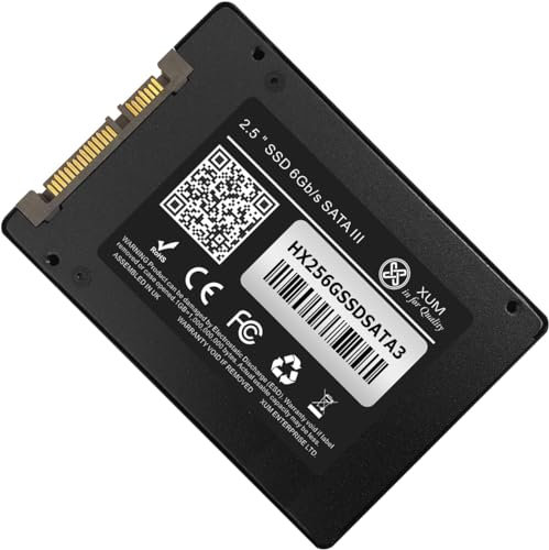 XUM 256 GB SATA III 2,5 Zoll interne Solid State Drive SSD Datenspeichergerät HX256GSSDSATA3 kompatibel mit Desktop und Laptop