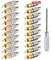 Aiqeer 20 Piezas Conectores de Enchufe Macho RCA, Adaptador de Conector RCA de Audio/Video de Altavoz, Enchufe Macho RCA Sin Soldadura, Adaptador de Conector de Cable Coaxial de Audio
