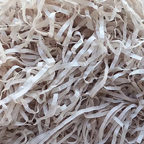 InsideMyNest Sandgeschreddertes Seidenpapier Box Füllmaterial Champagner Rouge Korb Geschenkkorb säurefrei farbecht (100g)