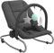vidaXL Babywippe 3-Punkt-Sicherheitsgurt Schaukelbar Arretierbar Baby Schaukel Wippe Wiege Liege Spielbogen Babyschaukel Schaukelwippe Babywiege Anthrazit Stahl