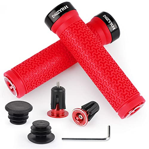 HASAGEI Puños ergonómicos para manillar de bicicleta, color rojo