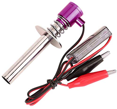 Entatial RC Plug Starter Igniter, 6V -24V RC Igniter, Glühkerze RC Elektronische Glühkerze Starter Starter Igniter Fit Men HSP Nitro Powered for Car Redcat(Violett)