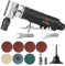 SI FANG Right Angle Air Die Grinder Kit, 90 Degree Compressed Die Grinder with 50mm Roll Lock Sanding Discs Mix Polishing Set, 20,000 RPM Professional 1/4 Mini Pneumatic Sander Polisher Grinding Tool