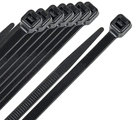 CABLEPELADO Lot de 100 colliers de serrage en nylon Noir 100 mm x 2,5 mm | Noir | Convient pour les câbles de bureau, maison, extérieur