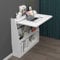 Pmnianhua Multifunktionaler Wandschreibtisch, faltbar, Wandmontage, aus Holz, mit Ablagen, Arbeitsstation für Büro zu Hause (weiß, 83.6cm)