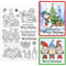 ORIGACH Weihnachten Winter Gnom Klarer Stempel für Kartenherstellung Weihnachtsmann Schneemann Frohe Weihnachten Worte Silikonstempel für DIY Scrapbooking Journaling Fotoalbum Dekorativ