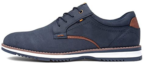 Relife Alfie Mens Navy Lace Up Wide Fit Shoe - Size 9 - Blue