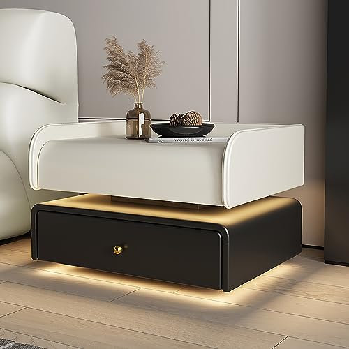 Bedroom Furniture Smart Nightstand With Sensor Light With Storage Drawer And Shelf Wireless Charging&fingerprint Lock For Bedroom, Small Spaces Bedside Table End Table Side Table ( Color : Sensor ligh