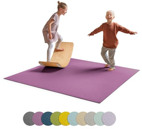 Ehrenkind® Made in Germany Anti-Rutsch Krabbelmatte Oeko-Tex Matten | Spielmatte Baby | Größe 80x80 cm | Pflaume