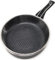 MGE - Sartén Freidora con Cestillo y Pico Vertedor - Inducción Rápida - Sartén para Freír Honda - Wok Profundo - Negra - 26 cm