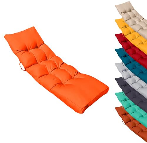 Linxor - Coussin matelassé pour Bain de Soleil, transat - 185 x 60 cm - Plusieurs Coloris