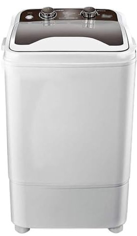 Lavadora Carga Superior Lavadora portátil Hogar Solo Barril Lavadora de Ropa Compacta Pequeña 7KG Capacidad Lavado/Deshidratación Programada con Un Solo Clic Limpieza Profunda ( Colorear : Gray )