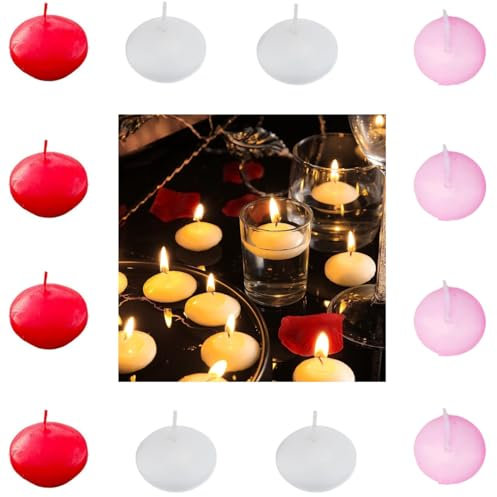 Floating candles,30 piezas Velas Flotantes sin Perfume,Velas Flotantes,Velas Decorativas Velas de Candelitas Cálidas Flotantes,para centros de mesa,para piscina,boda,fiesta