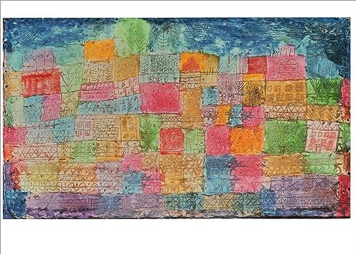 Kunstkarte Paul Klee Bunte Landschaft