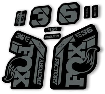 Fork Replacement Decal Sticker Compatibale for Fox 36 2021 E Bike Series Gray (Matte)