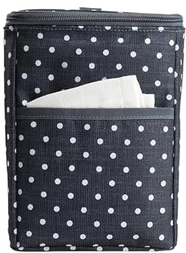 Breastmilk Cooler Bag | Freezable Double Bottle Bag Insulated Tote Bags with Ice Pack,Reusable Foldable Cooler Bag for Travel, Zip Closure, Buckle Handle