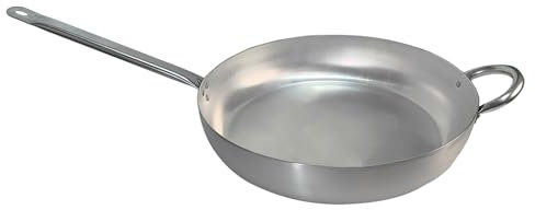 Sicignano | Padella Saltapasta per Piano Gas Elettrico, 40 cm, Alluminio, Manico in Metallo, Spessore 1,5-2 mm, Made in Italy - Padella per Mantecare Saltare Pasta
