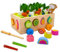 RunHero Montessori Holz Sortierspie Karotten Steckspiel Holzspielzeug ab 1 Jahr Holztiere Motorikspielzeug für Baby Bauernhof Steckspiel Lernspielzeug Geschenke für Kinder