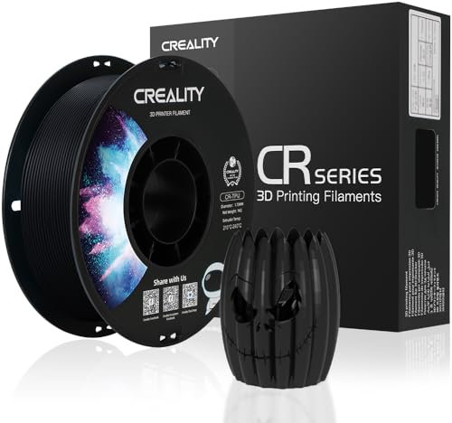 Creality Offizielles TPU-Filament, 1,75 mm, schwarzes TPU-Filament, härter und stärker, 3D-Drucker, weniger Verheddern, Maßgenauigkeit +/- 0,03 mm, 1 kg/Rolle, passend für die meisten FDM-3D-Drucker