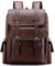 Farcauo Herren-Laptop-Rucksack 15,6 Zoll Computertasche Reiserucksack Kunstleder Business-Arbeitsrucksack College-Rucksack Herren-Tagesrucksack Dunkelbraun