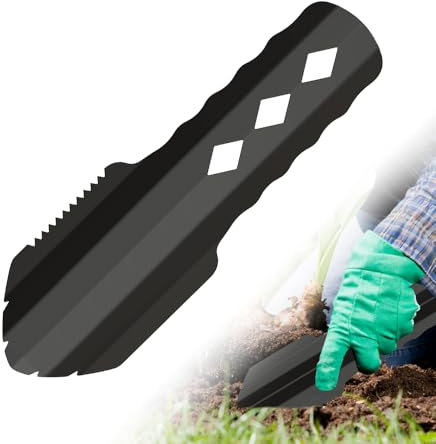 mizikuu Ultraleicht Schaufel Titan, Mini Gartenschaufel Outdoor Gezackte Campingschaufel Tragbare Grabschaufel Camping Handschaufel Ausgrabung Multifunktionale Backpackkelle aus Aluminium Gartenarbeit