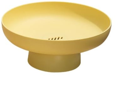 Frutero con drenaje de agua, diseño elegante, conserva la frescura y el sabor (amarillo)