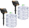 btfarm 2 Stück Solar Lichterkette Aussen, 15M 150 LED Solarlichterkette Außen Wetterfest 8 Modi IP65 Wasserdicht Kupferdraht Lichterkette Außen Solar Outdoor für Garten Baum Hof Party (Kaltweiß)