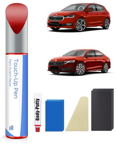 8T8T/F3K Corrida Kit de stylo de retouche rouge compatible avec Skoda Corrida Corri
