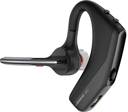 POLY Voyager Legend 30 Bluetooth Wireless Headset | Single Ear | 4 Noise-Cancelling Microphones | Wind Blocking | Up to 10 Hours Battery | Lightweight and Comfortable | For Calls or Meetings | Black