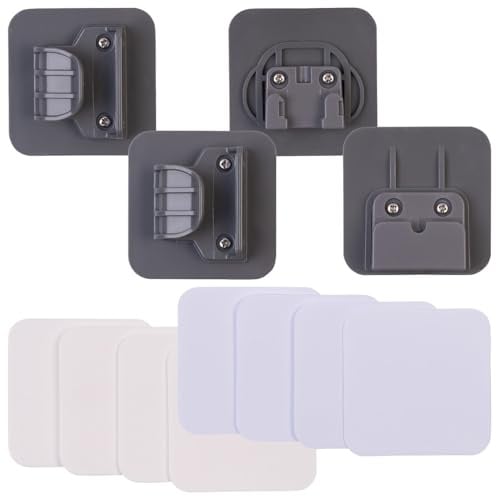 Carlo Milano Zubehör zu Absperrgitter für Hunde: 12-tlg. Set für lochfreie Montage von Treppenschutz TSS-85, grau (ausziehbares Treppenschutzgitter, Gitter, Kindersicherung)