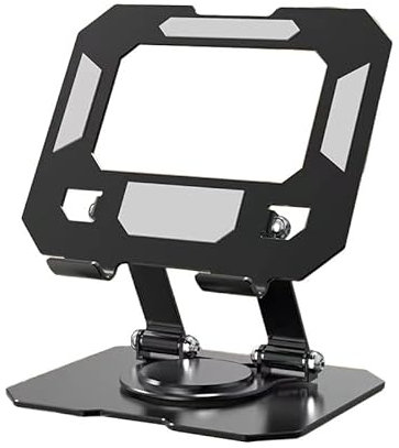 Hnonoxy Soporte de iPad Plegable Soporte Tablet Mesa para iPad Stand Ajustable, Metal Atril Tablet Multiángulo Soporte Kindle Escritorio para iPad Air/Mini/Pro, Ebook, Samsung Otras Tablets 4-16