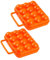 DOITOOL 2 Boîtes Carton D'oeufs Extérieur Récipient à Œufs Stockage Cartons D'oeufs Panier à Oeufs Réfrigérateur Corbeille Conteneurs Boîtes De Rangement Extérieures Orange Pp